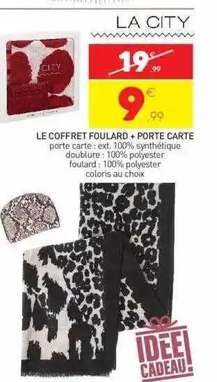 Stokomani Le coffret foulard + porte carte la city offre