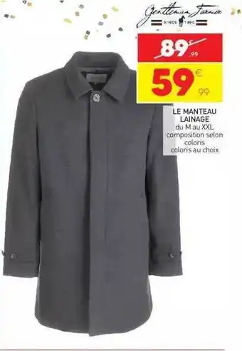 Stokomani Le manteau lainage offre