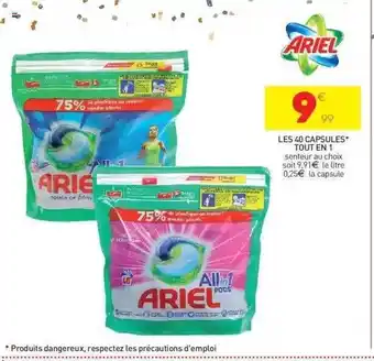 Stokomani Les 40 capsules tout en 1 ariel offre