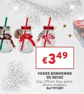 Trafic Verre bonhomme de neige offre