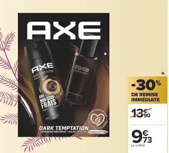 Carrefour Axe coffret homme 2 produits offre