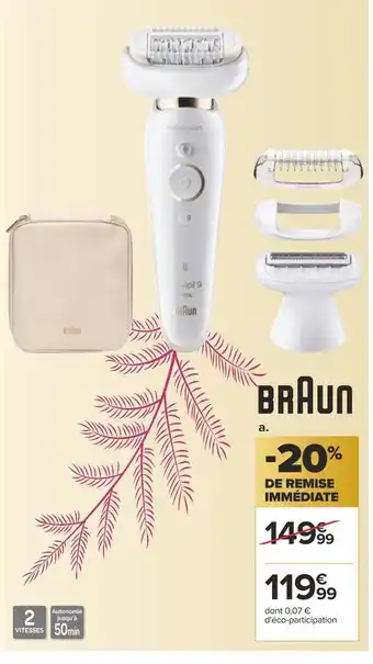 Carrefour Braun epilateur silk epil 9 offre