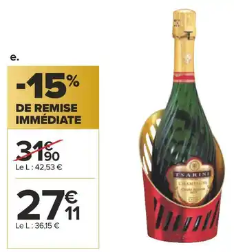 Carrefour Tsarine champagne cuvée solium tsarine offre