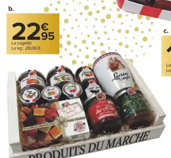 Carrefour Lucien georgelin corbeille produits du marché offre