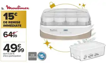 Carrefour Moulinex yaourtière yogurteo family offre
