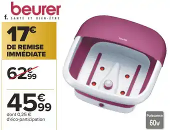 Carrefour Beurer balnéothérapie pieds pliable offre
