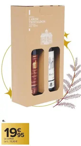 Carrefour Vignoble clarose trintaudon coffret 2 bouteilles millésime 2016 offre