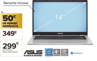 Carrefour Asus ordinateur portable offre