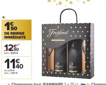 Carrefour Freixenet coffret cava cordon negro brut offre