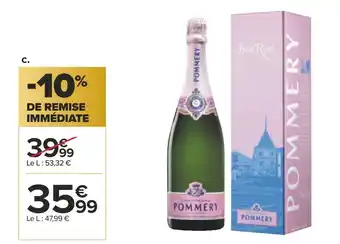 Carrefour Pommery champagne offre