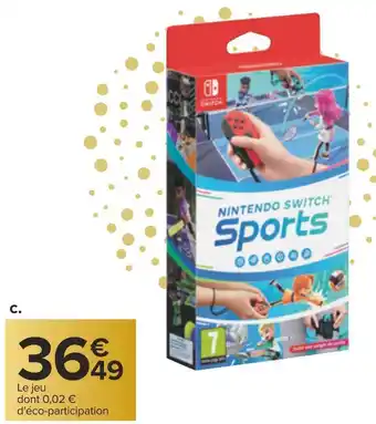 Carrefour Jeu nintendo switch sports pour nintendo switch offre