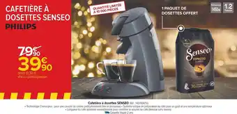 Carrefour Philips cafetière à dosettes senseo offre