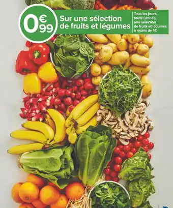 Carrefour Sur une sélection de fruits et légumes offre