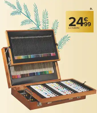 Carrefour Mallette d'artiste 168 pièces offre