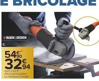 Carrefour Blackanddecker meuleuse d'angle 125mm offre