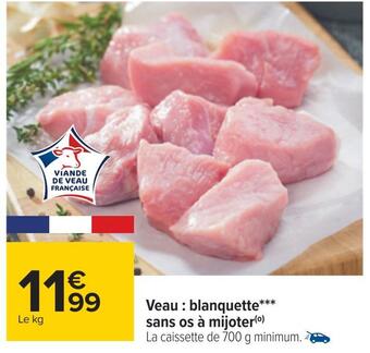 Carrefour Veau : blanquette sans os à mijoter offre