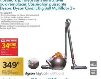 Carrefour Dyson aspirateur sans fil v15 detect offre