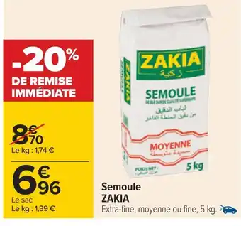 Carrefour Zakia semoule offre