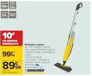 Carrefour Kärcher nettoyeur vapeur offre
