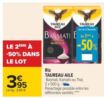 Carrefour Taureau aile riz offre