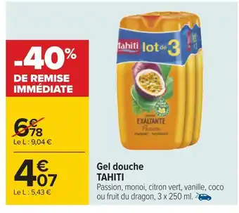 Carrefour Palmolive gel douche offre