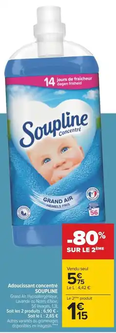 Carrefour Soupline adoucissant concentré offre