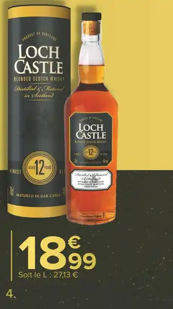 Carrefour Market Loch castle scotch whisky offre