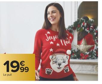 Carrefour Pull noël femme offre
