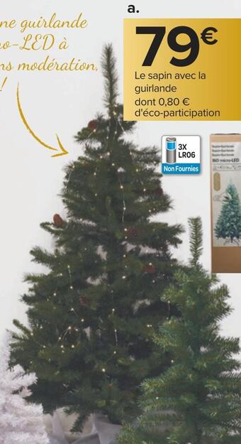 Carrefour Sapin sirius avec pommes de pins offre