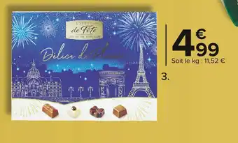 Carrefour Market Plateau assortiment chocolats mixtes esprit de fête collection réveillon offre