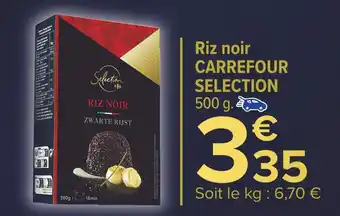 Carrefour Market Carrefour selection riz noir offre