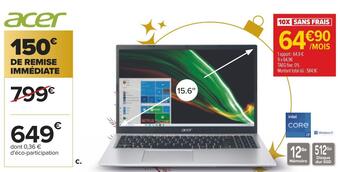 Carrefour Acer ordinateur portable offre