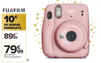 Carrefour Fujifilm appareil photo instantané offre