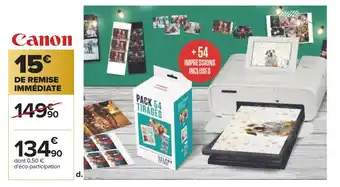 Carrefour Canon imprimante photo offre