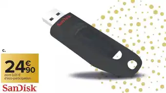 Carrefour Sandisk clé usb 3.0 128go offre