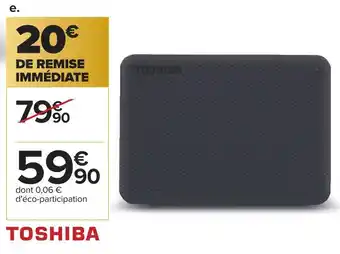 Carrefour Toshiba disque dur externe 1to offre