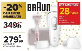 Carrefour Épilateur à lumière pulsée offre