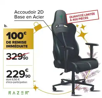 Carrefour Fauteuil gamer razer enki x offre