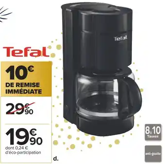 Carrefour Tefal cafetière offre