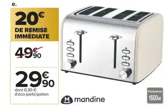 Carrefour Mandine toaster xl offre