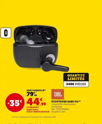 Jbl écouteurs sans fil
