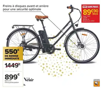 Carrefour Vélo de ville avec assistance électrique offre
