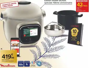 Carrefour Moulinex cookeo touch silver offre