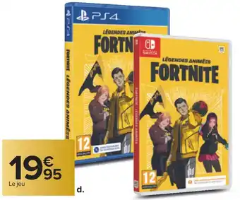 Carrefour Nintendo pack légendes animées pour fortnite sur ps4 ou nintendo switch offre