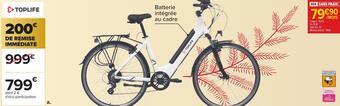 Carrefour Toplife vélo de ville avec assistance électrique offre