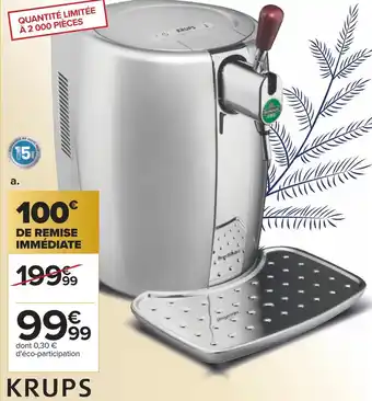Carrefour Krups machine à bière offre