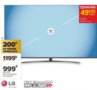Carrefour Lg téléviseur led 4k offre