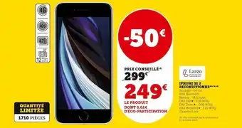 Hyper U Apple iphone se 2 réconditionné offre