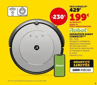 Super U Robot aspirateur robot connecté offre