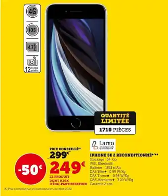 Super U Iphone Se 2 Reconditionne offre